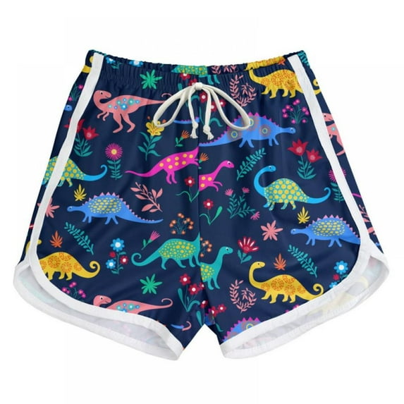 SILVERCELL Kids Boys Girls Swim Trunk Beach Shorts Toddler Active Sport Dinosaur Shorts Quick Dry Pants 3-8Y