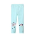 thumbnail image 1 of SILVERCELL Kids Footless Leggings Little Girls Cartoon Tights Cotton Pants 2-7 Years, 1 of 4