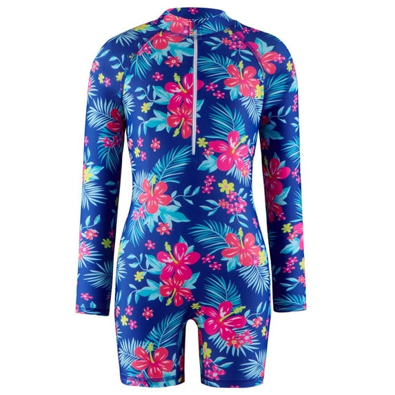 SILVERCELL Kids Girls One Piece Swimsuits Mermaid Swimwear Rash Guard Bathing Suit 4-12Y
