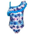 thumbnail image 1 of SILVERCELL Kids Girls One Piece Swimsuits Ruffle Beach Bathing Suit 1-8 Years, 1 of 7