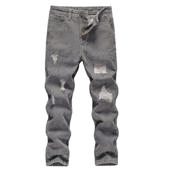 SILVERCELL Kids Ripped Distressed Slim Fit Washed Jean Pant Teen Destroyed Straight Leg Casual Denim Jeans Pants for Boys 5-13 Years Old