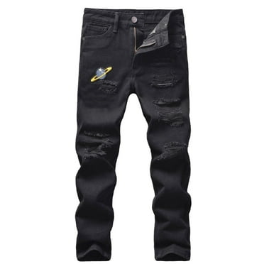SILVERCELL Kids Ripped Distressed Slim Fit Washed Jean Pant Teen Destroyed Straight Leg Casual Denim Jeans Pants for Boys 5-13 Years Old