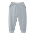 thumbnail image 1 of SILVERCELL Kids Solid Cotton Elastic Waist Joggers Long Pants Toddler Boy Girl Casual Bottoms Active Sweatpants 6M-11T, 1 of 4