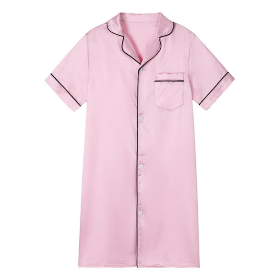 SILVERCELL Mother and Daughter Matching Pajamas Toddler Baby Girls Summer Short Sleeve Night Dress Sleepwear 7-14T