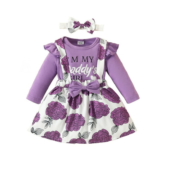 SILVERCELL Newborn Girl 3PCS Outfits Baby Floral Mini Skirt Ruffle Romper Cute Bowknot Headband Sets