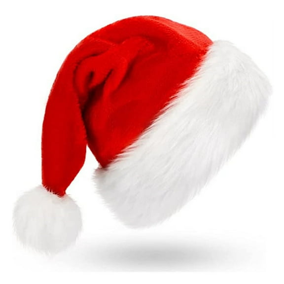 SILVERCELL Santa Hat Christmas Hat for Toddler Kids Xmas Holiday Hat,Unisex Velvet Classic Santa Hat for Christmas New Year