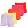 thumbnail image 1 of SILVERCELL Teens Little Girls Cotton Shorts Bike Shorts Dance Gymnastics Yoga Shorts Safety Active Under Dress Shorts, 5 Pack, 3-14 Years, 1 of 8