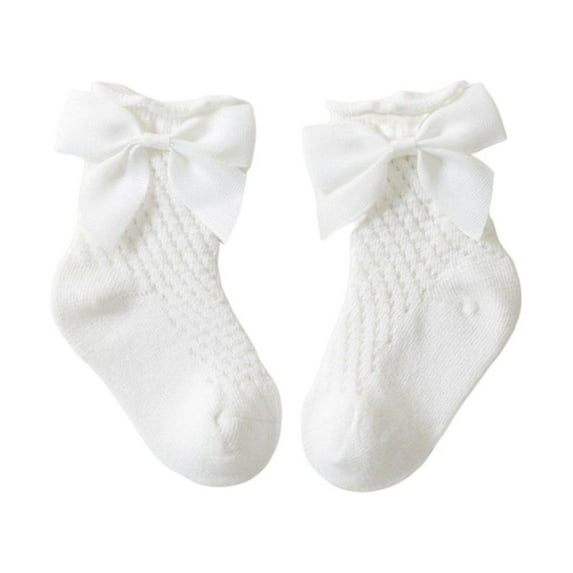 SILVERCELL Toddler Baby Girls Ankle Socks with Bowknot Kids Cotton Breathable Casual Knit Socks