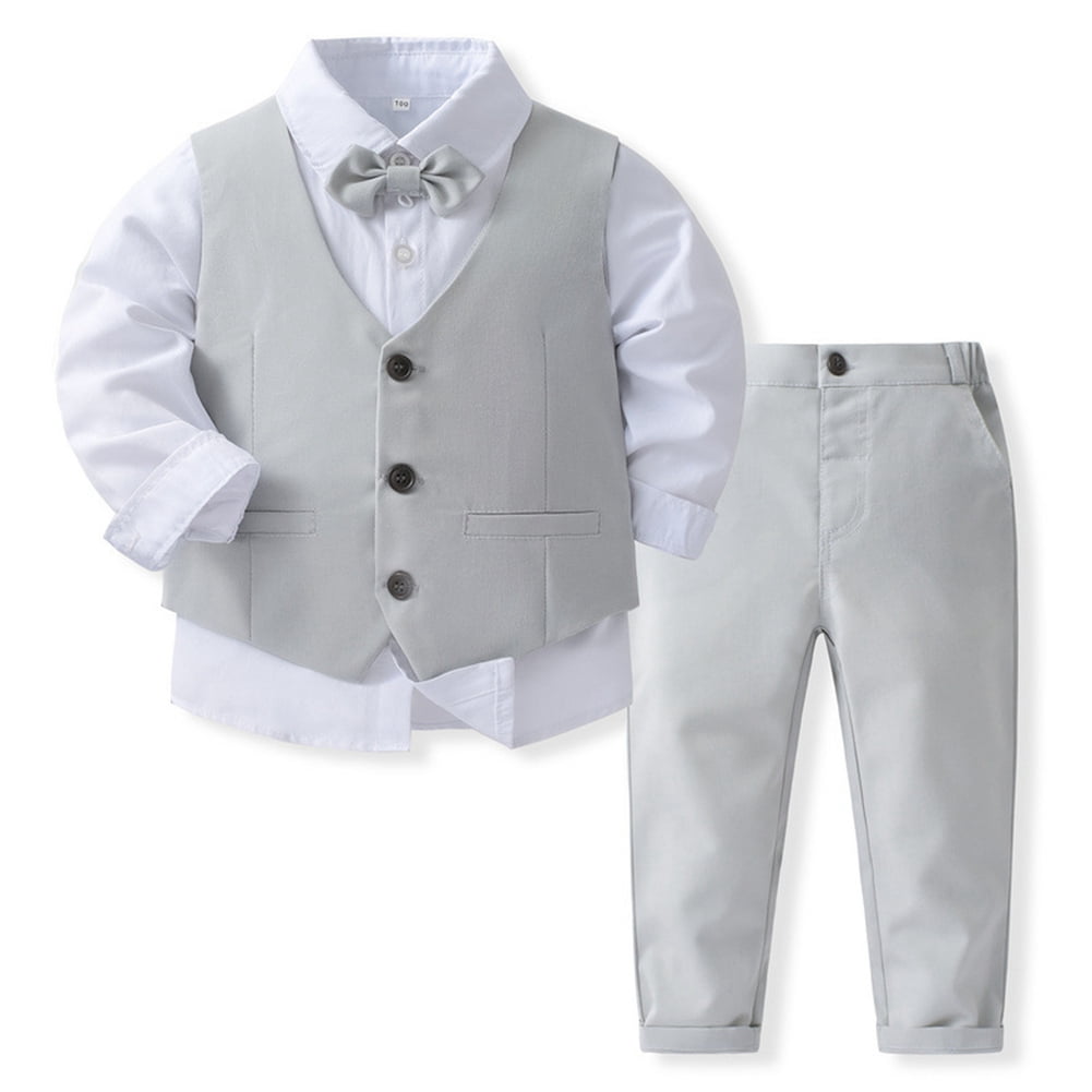 Silver Baby Bow 13 Navy Blazer Grey Pants Outfits For Men