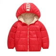thumbnail image 1 of SILVERCELL Toddler Boy Girl Hooded Light Down Jacket Winter Long Sleeve Solid Color Zipper Coat, 1 of 3