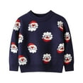 thumbnail image 1 of SILVERCELL Toddler Boy Girls Knitted Funny Snowman Xmas Pullover Knit Sweater Winter Clothes 1-6T, 1 of 6