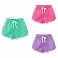 thumbnail image 1 of SILVERCELL Toddler Boys Girls Cotton Running Athletic Sports Shorts, Kids Workout Dance Dolphin Shorts Drawstring Beach Shorts, 3-Pack, 1-8 Years, 1 of 6