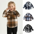 thumbnail image 1 of SILVERCELL Toddler Boys Girls Flannel Button Down Shirts Long Sleeve Plaid Shirts Jackets Tops 6M-4T, 1 of 9