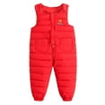 thumbnail image 1 of SILVERCELL Toddler Boys Girls Winter Snow Pants Windproof Cotton Trousers Bottoms Snow Bib Overalls 6M-5T, 1 of 5