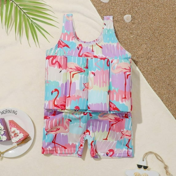 SILVERCELL Toddler Floatation Swimsuit with Adjustable Buoyancy Float Suit One-Piece Training Aid Swimwear for Girls Boys 2-9 Years