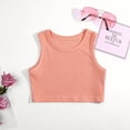 thumbnail image 1 of SILVERCELL Toddler Girls' 1 Pack Ribbed Knit Cami Crop Tops, 2-9T Little Girls Sleeveless Round Neck Casual Baisc Crop Tank Tops, 1 of 7