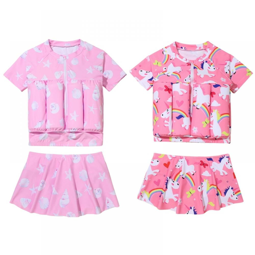 SILVERCELL Toddler Kids Baby Girls Floatation Swimsuit with Adjustable ...