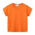 thumbnail image 1 of SILVERCELL Toddler Kids Boys and Girls Summer Solid Color T-shirts Crew Neck and 100% Cotton Short Sleeved Top for 1-7 Years Old, 1 of 2
