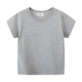 thumbnail image 1 of SILVERCELL Toddler Kids Boys and Girls Summer Solid Color T-shirts Round Neck and 100% Cotton Short Sleeved Top for 1-7 Years Old, 1 of 2