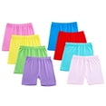 thumbnail image 1 of SILVERCELL Toddler Kids Girls 8Pieces Under Dress Dance Safety Shorts Multicolor Soft Bicycle Shorts for Girls 2-10 Years Old, 1 of 7
