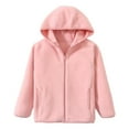 thumbnail image 1 of SILVERCELL Toddler Kids Polar Fleece Thickened Jacket Full-Zip Hooded Lightweight Warm Coat for Boys or Girls 4-12 Years, 1 of 9