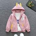 thumbnail image 1 of SILVERCELL Toddler Kids Spring and Autumn Cute Rabbit Ears Coat for Girls Zip Up Rabbit Printed Jacket with Hooded 1-7T, 1 of 8