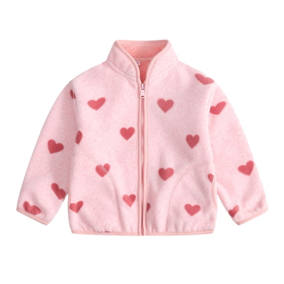 SILVERCELL Toddler Lightweight Warm Coat with Cute Patterns Children’s Double-Sided Fleece Thickened Jacket for Boys or Girls 1-6 Years