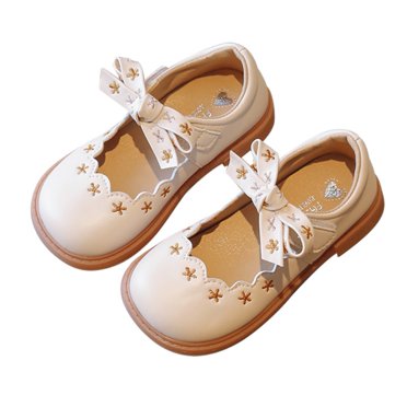 Baby Girl First Shoes With Pom Pom Cute Dress Shoes Mary Jane
