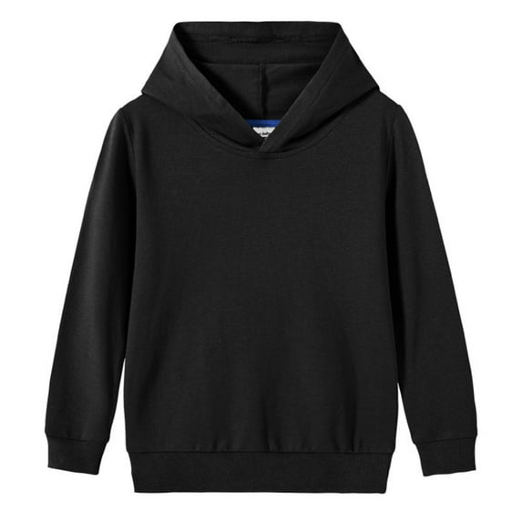 SILVERCELL Unisex Kids Long Sleeve Pure Cotton Hooded Sweatshirt Solid Color Basic Pullover Hoodie for Boys or Girls 3-12 Years