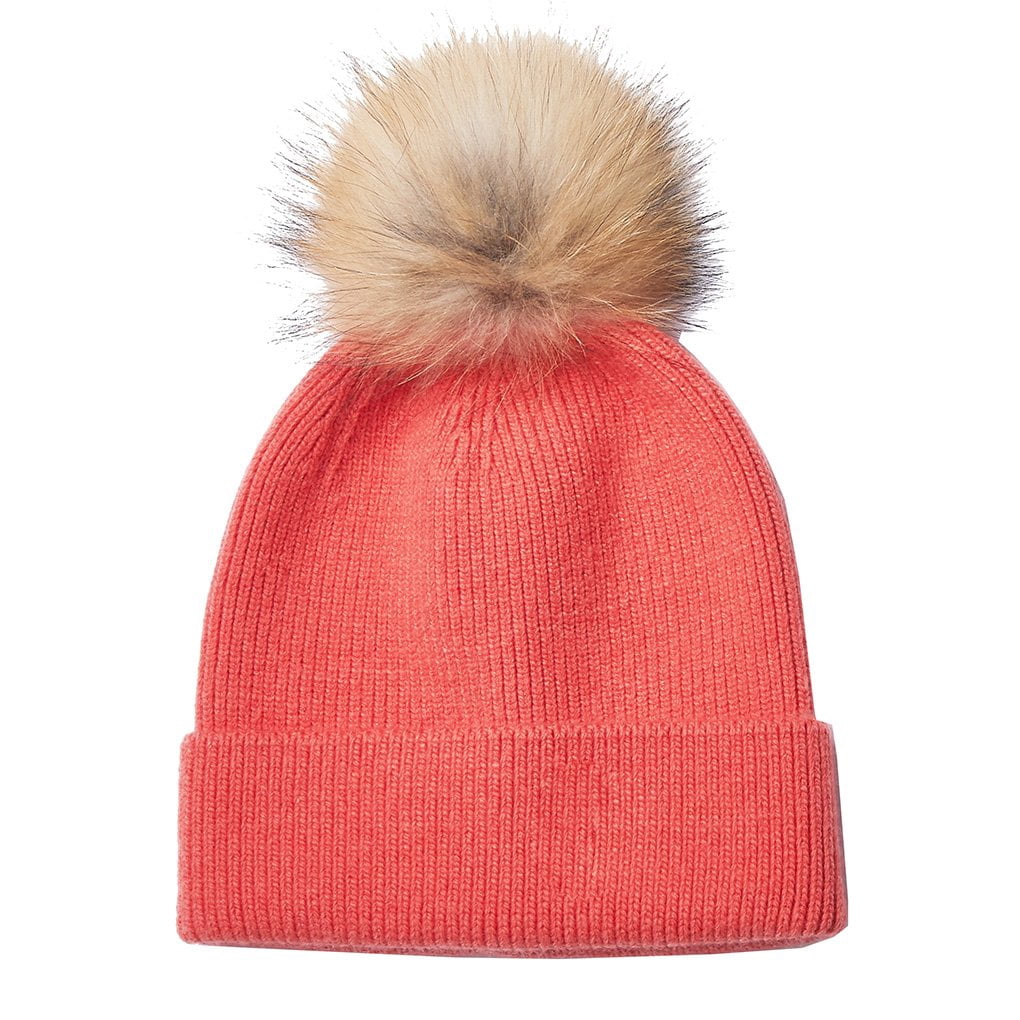 Look by M Women's Ribbet Pom Pom Beanie Ski Winter Hat