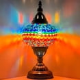 thumbnail image 1 of SILVERFEVER Handmade Mosaic Turkish Large Lamp for Table Desk Bedside with LED Bulb 13" H Rainbow Lane, 1 of 6