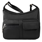 SILVERFEVER Medium Leather Hobo Handbag for Women Shoulder Purse with Built-in Wallet Organizer, Genuine Leather Everyday Bag