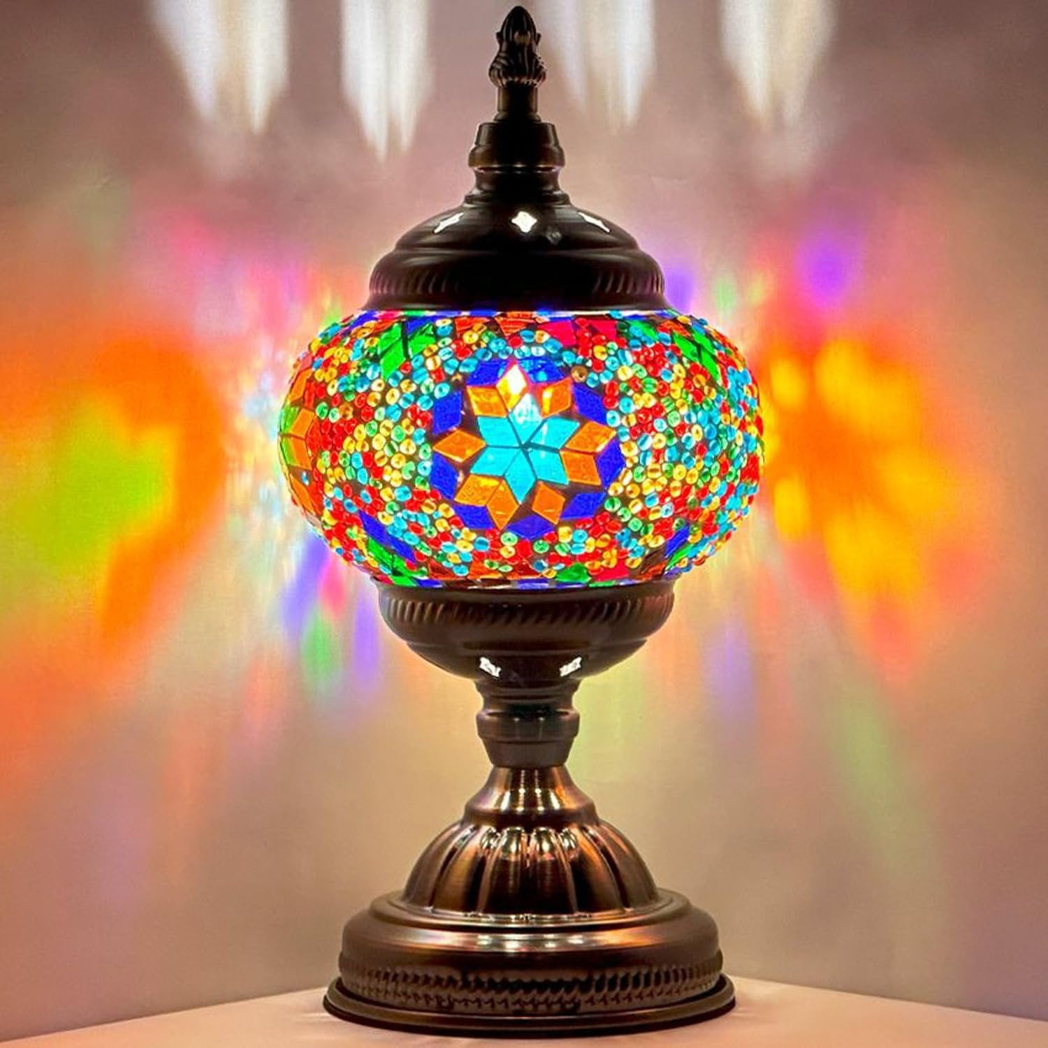 2021SS■新品■Supreme■Cini & Nils Table Lamp SILVERFEVER Mosaic Turkish Lamp Moroccan Glass for Table Desk
