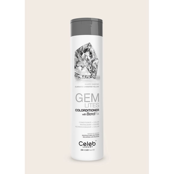 Celeb Luxury Gem Lites Colorditioner Conditioner with Bond Rebuilder, Silvery Diamond Silver Blonde