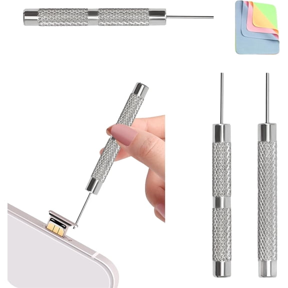 SIM Card Removal Tool, 4 Pcs with Cleaning Cloth for Various Devices