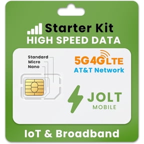 Jolt Mobile SIM Card Kit for IoT Devices, GPS Trackers & Routers - 5G 4G LTE Data, Triple Cut SIM