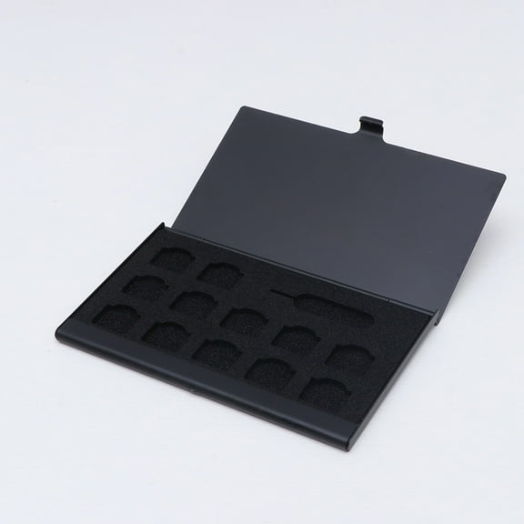 WHAMVOX Black Aluminum SIM Holder for Phone Cards Storage Durable and Practical for Home Shop Use Small Size