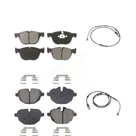 SIM Front Rear Semi-Metallic Disc Brake Pads and Wear Sensors Kit for Car 2017 BMW X4 M40i KSW-100734