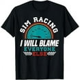 SIM Racing Pedals Racing Simulator Wheel SIM Racer TShirt