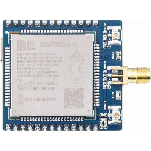 SIM7600G-H 4G Communication Module, Multi-Band Support, Compatible with 4G/3G/2G, with GNSS Positioning-Pre-soldered Version