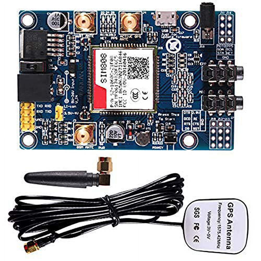 SIM808 Module GSM GPRS GPS Development Board + IPX SMA GSM GPS Antenna ...