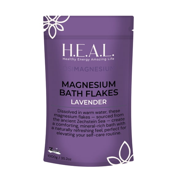 simagnesium Bath Flakes With Lavender Essential Oil- 2.2lbs bag for a Calm and Relaxed Evening