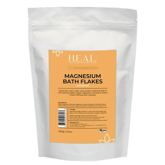 SIMAGNESIUM Bath Flakes With Orange Essential Oil- 2.2lbs