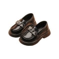 thumbnail image 1 of SIMANLAN Girl's Flats Slip On Dress Shoes Solid Color Loafers Girls Casual Shoe Kids Chain Moccasins Black 10C, 1 of 6