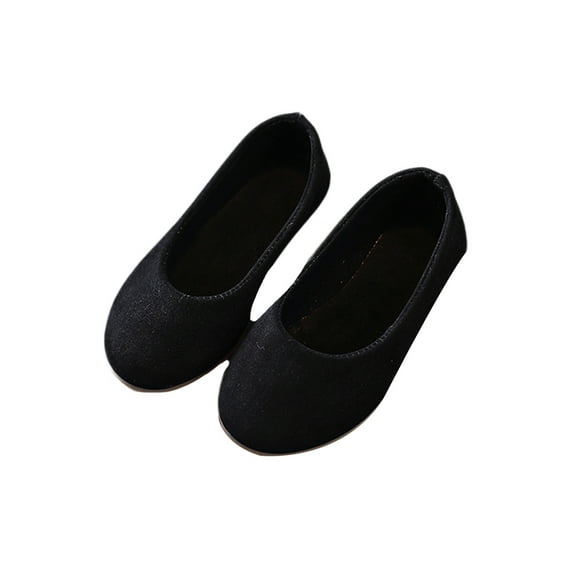 SIMANLAN Girls Mary Jane Ballerina Flats Dress Shoes (Toddler/Little Kid/Big Kid) Black 5C
