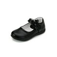 thumbnail image 1 of SIMANLAN Kids Flats Comfort Mary Jane Flat Princess Dress Shoes Children Lightweight Leather Shoe Girls Ankle Strap Black US 1Y, 1 of 7