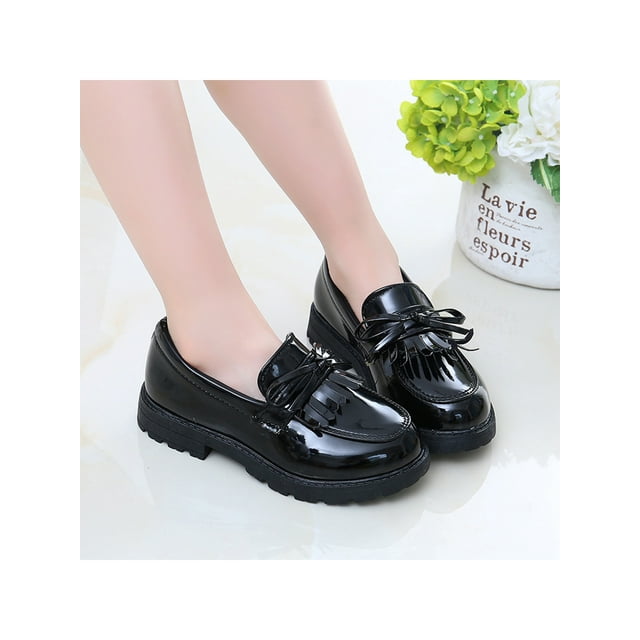 SIMANLAN Kids Lightweight Slip On Loafers Party Girl's School Comfort