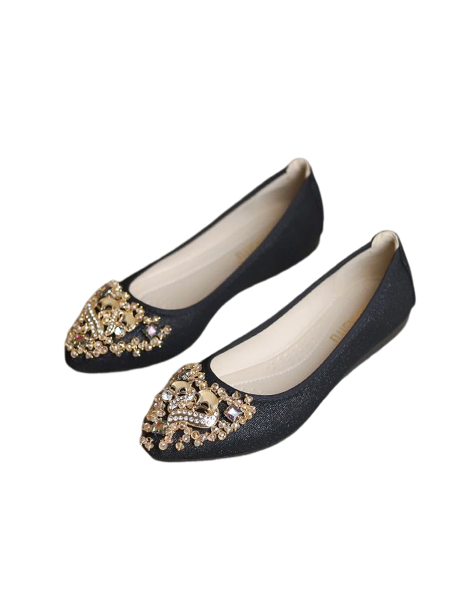 SIMANLAN Ladies Flats Nonslip Dress Shoe Comfort Flat Shoes Women's