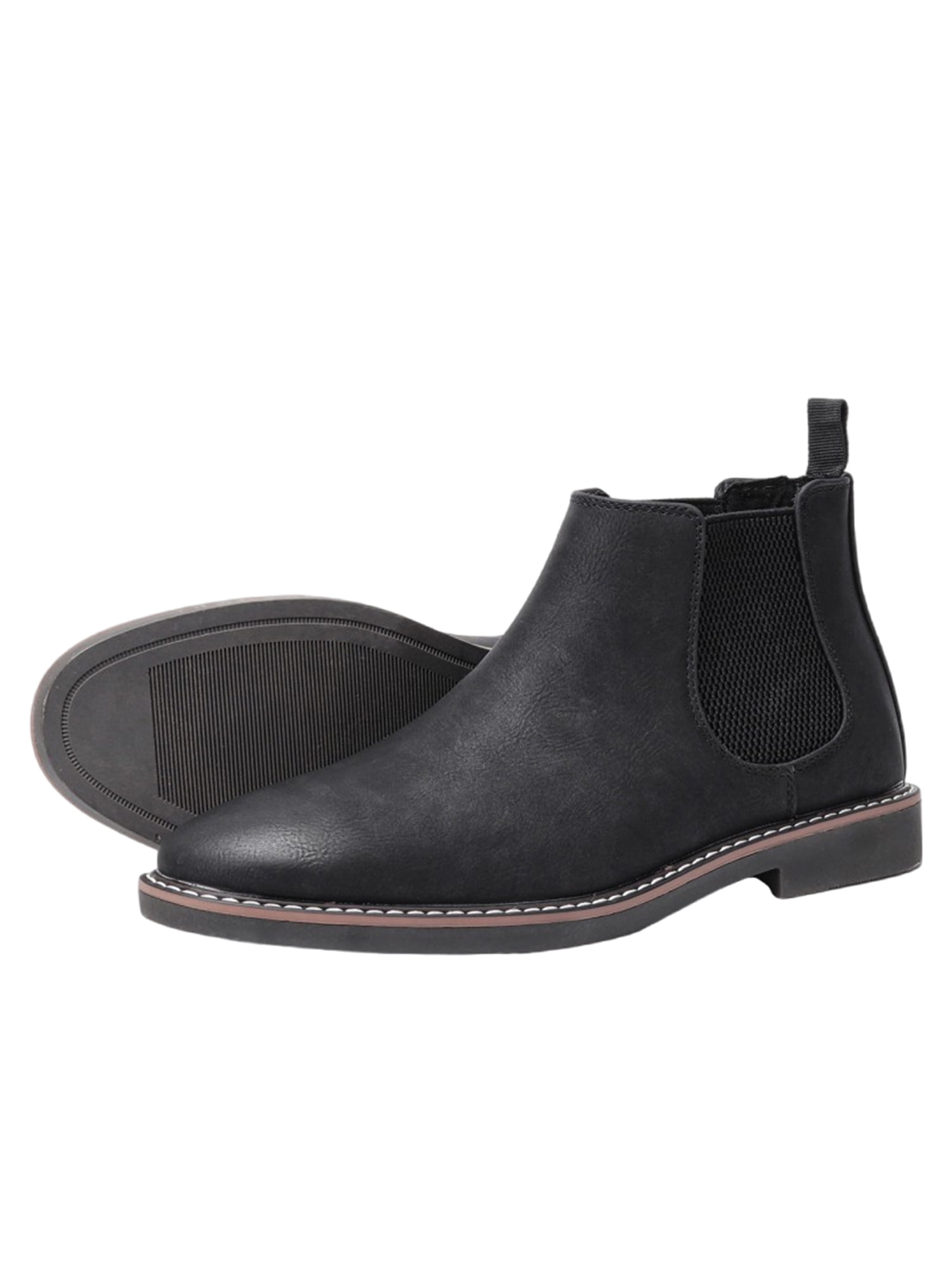 SIMANLAN Men Dress Booties Elastic Chelsea Boot Waterproof Ankle Boots Mens Casual Shoes Pull On Brown B 9.5 Walmart