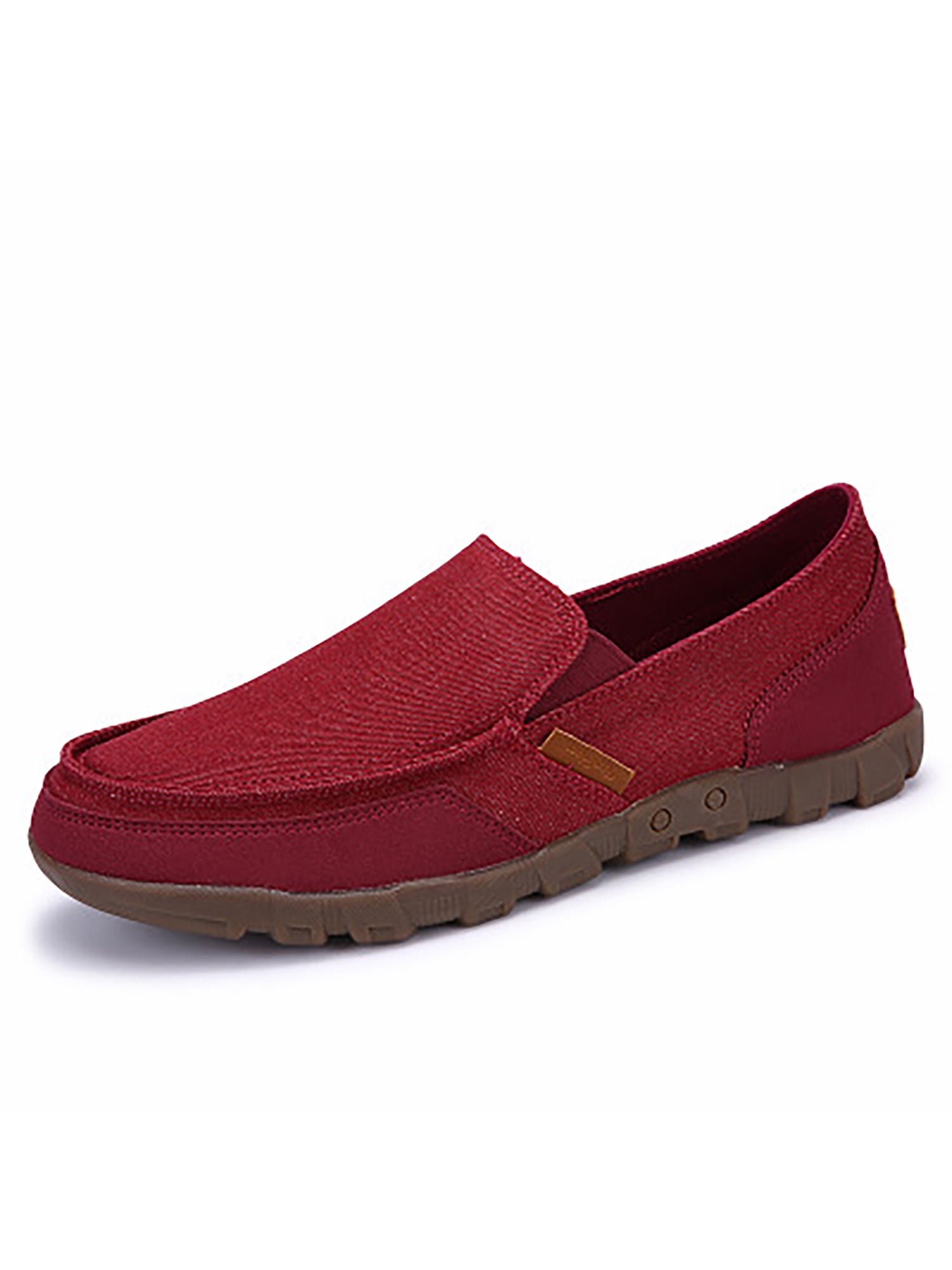 SIMANLAN Men Shoes Wide Width Rubber Sole Flat Work Comfortable